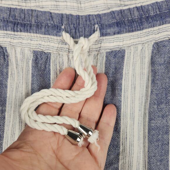 Rails “Emmie” Striped Linen/Rayon Pants Women’s Medium Blue Cream Pockets Casual - Picture 6 of 15